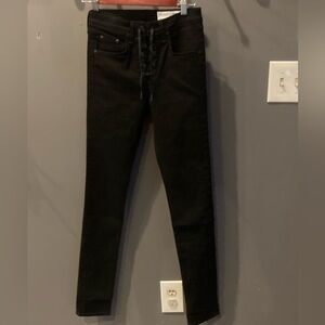 Rag&Bone size 25 waist tie up long black pants excellent condition